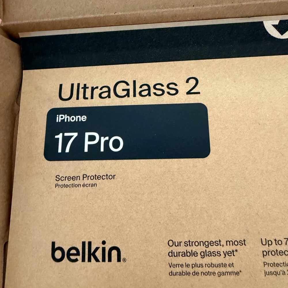 Belkin UltraGlass 2 for iPhone 17 Pro - Glass screen protector